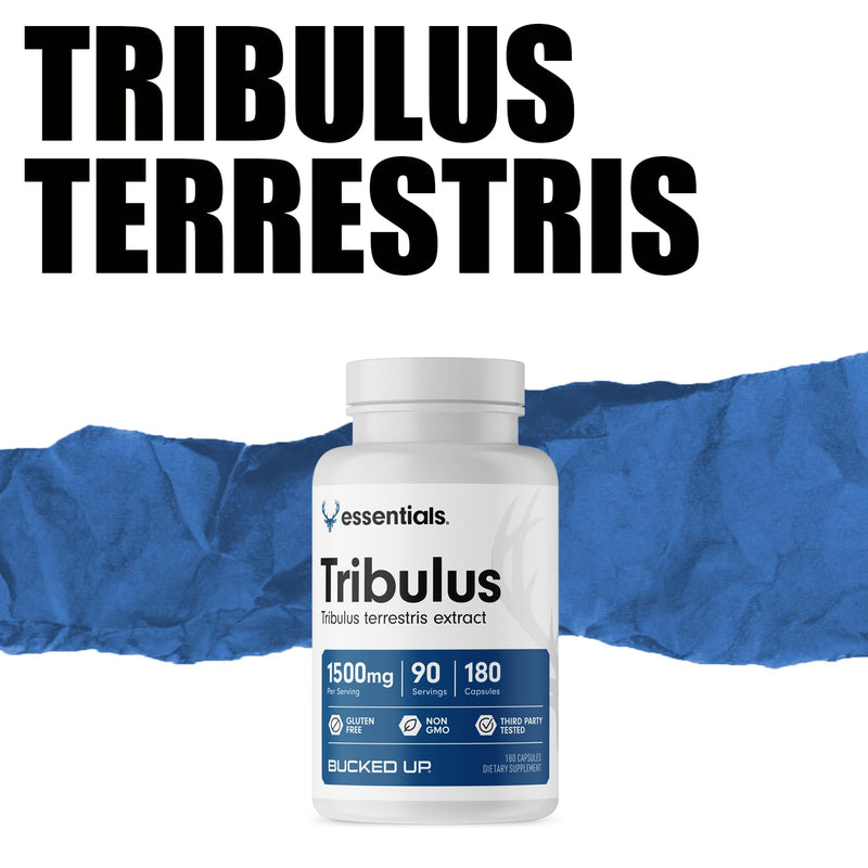 Bucked Up Tribulus 1500mg Per Serving, Essentials (90 Servings, 180 Capsules) - BeesActive Australia