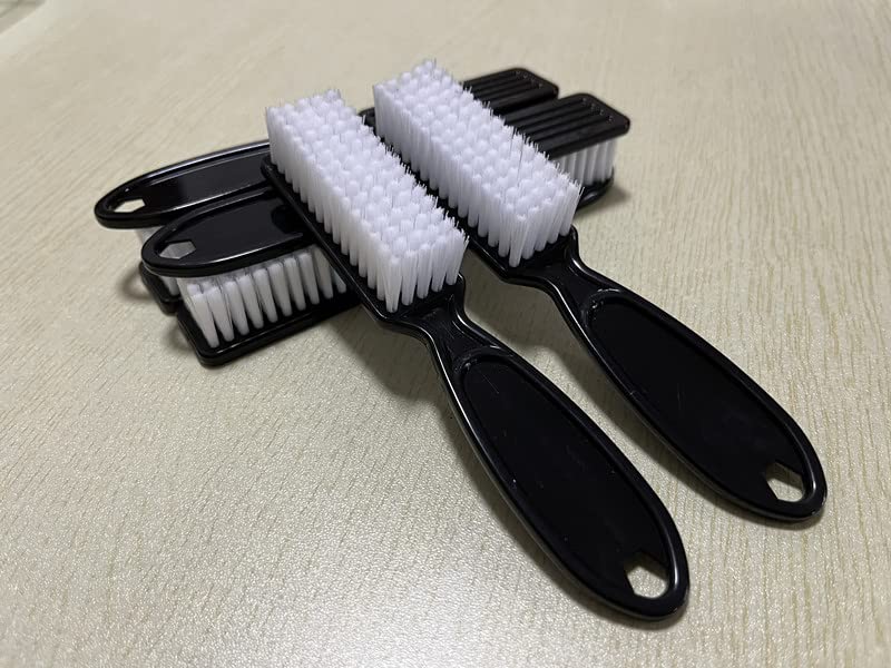SQULIGT 12Pcs Nail Brush for Cleaning Fingernails, Handle Grip Cleaning Brush for Nail and Toenail, Nail Dust Brush Manicure Pedicure Tools Scrubbing Brush Women Men Home Salon (Black) black