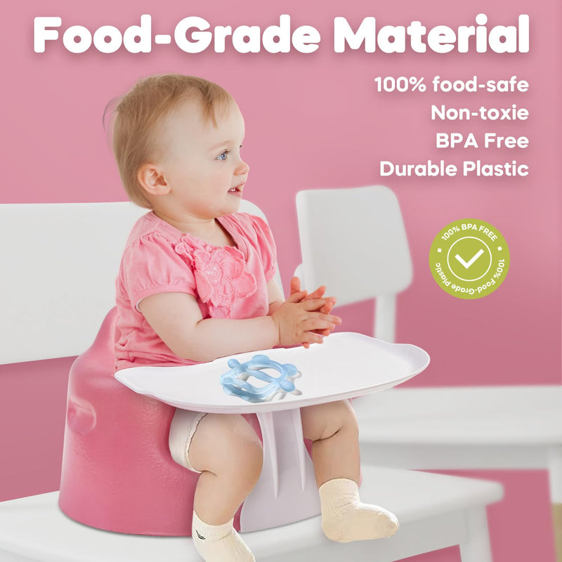 Play Tray Accessory Compatible with Bumbo Floor Seat,Bumbo Activity Tray Attachment, Tray Surface Easily Attaches to The Baby Bumbo Seat for Feeding and Play,Easy to Install and Remove (White) White - BeesActive Australia