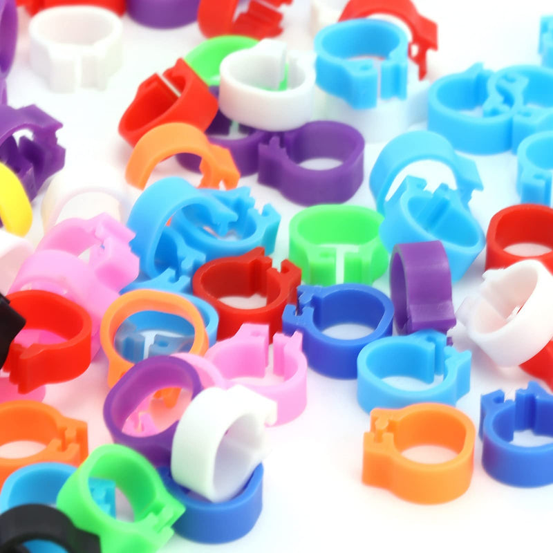200PCS Pigeons Leg Rings Lightweight Compact Foot Bands Colorful Chicken Ankle Clips for Easy Identification - PawsPlanet Australia