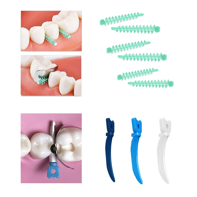 Dental Interdental Wedges Kit Adaptive Teeth Gap Wedge Tulwar/Diamond/Wedges Knife for Dental Tooth Restoration Material (Wedges MIix Kit) Wedges MIix Kit