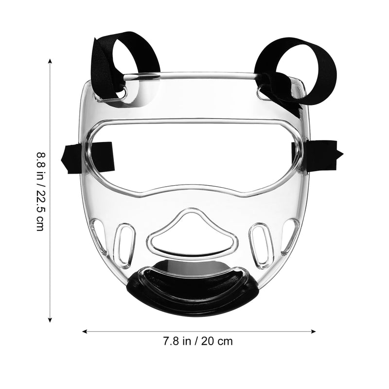 Angoily Taekwondo Mask, Clear Kickboxing Sparring Headgear, Breathable Martial Arts Face Protection 2pcs