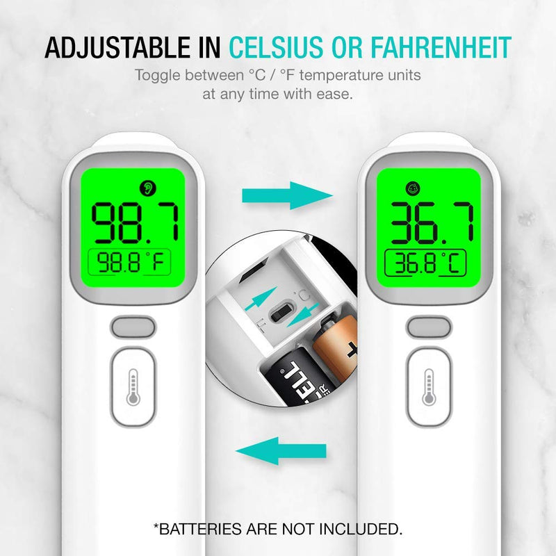 EasyEast Touchless Infrared Forehead Thermometer, Smart Digital Screen, Fast Reading Detection, No Battery Included - BeesActive Australia