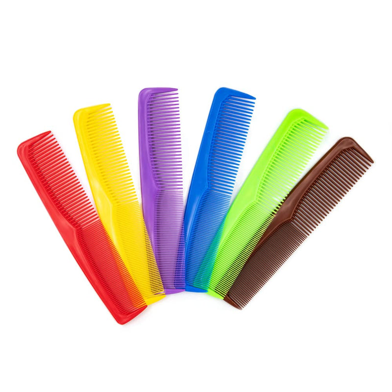 12 Pcs Hair Comb Set Plastic Large Size Bulk Cutting Grooming Easy Detangle Accessory Kit (Dressing 8.75 inch - Assorted) Dressing 8.75 inch - Assorted - BeesActive Australia