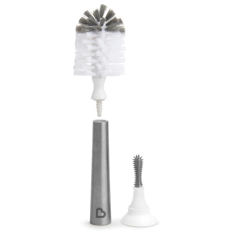 Munchkin® Shine™ Stainless Steel Bottle Brush and Refill Brush Head 110g Brush & Refill Brush Head