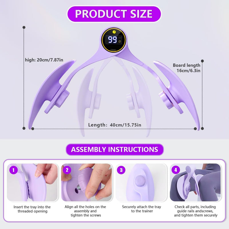 Thigh Master,Kegel Exerciser,Pelvic Floor Muscle,Pelvic Floor Exercise Devices,Thigh Master Thigh Exerciser for Women,Hip Trainer Kegel Exerciser,Pelvic Floor Trainer for Postpartum Rehabilitation - BeesActive Australia