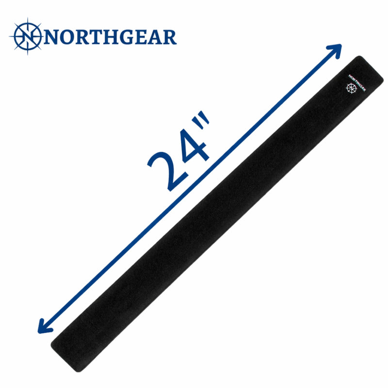Dock Line Chafe Guards,Size 24" and 47" Inche Length (2 Pack) - Ultra-Strong Removable Chafing Guard, UV Resistant, Eliminates Boat Line Squeaking and Protects Your Boat Finish Black 24" - BeesActive Australia