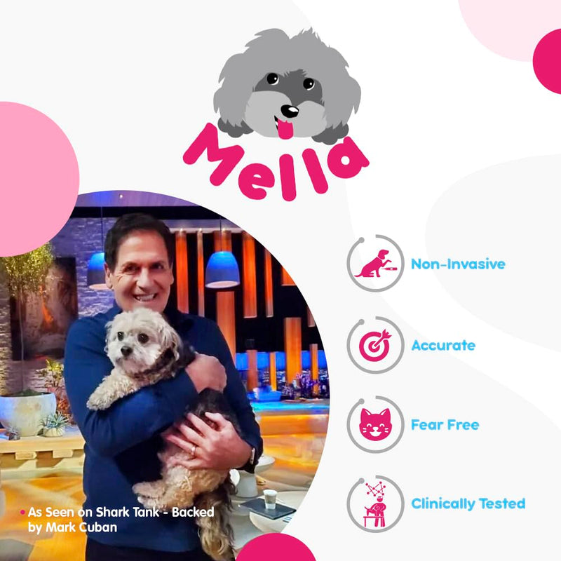 Mella Pet Thermometer - Non-Invasive - Underarm Fever Detection for Dog & Cat - Puppy Essentials and Pet Supplies - BeesActive Australia