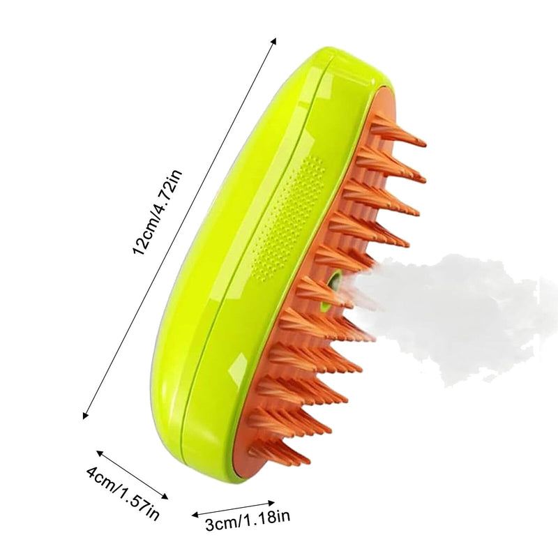 3 in 1 Steamy Pet Brush for Dogs Cats Shedding,Pet Spray Hair Removal Comb, Misting Misty Cat Bath Brush Steaming for Grooming (Green) Green - BeesActive Australia