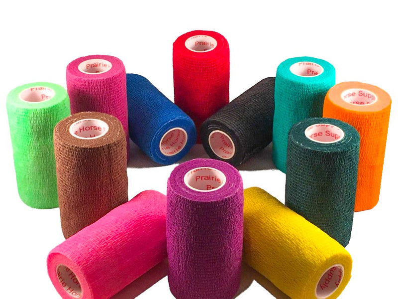 4 Inch Self Adhesive Medical Bandage Wrap Sport Tape (Variety) (24 Pack) Strong Elastic Self Adherent Cohesive First Aid Sport Flex Rolls for Wrist Ankle Knee Sprains and Swelling Variety 4 Inch (Pack of 24) - BeesActive Australia