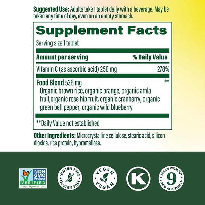 MegaFood Complex C, Vitamin C Immune Support Supplement, 180 Tablets | Daily Support for a Healthy Immune System, 250mg Vitamin C per serving, Plus Real Food, Non-GMO, Vegan, 180 Servings 180 Count (Pack of 1)