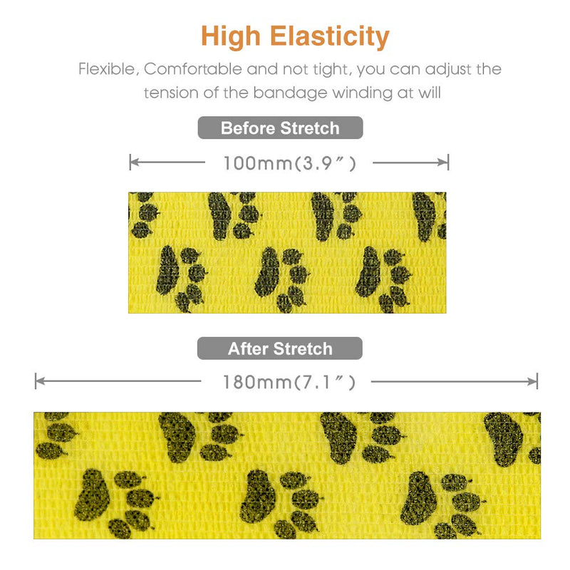 AUPCON Vet Wrap Cohesive Bandages Bulk Self Adhesive Bandage Wrap Self Adherent Wrap Non-Woven for Dogs Pet Animals & Ankle Sprains & Swelling 2 Inch x 5 Yards (3 Inch Claw) 3 Inch Claw - BeesActive Australia