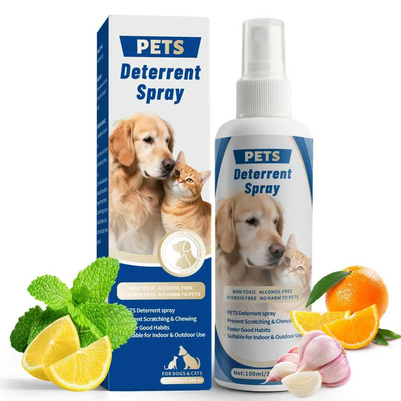 Enhanced Effectively - 100ml Bitter Spray for Dogs, Dog No Chew Spray, A Safe and Natural Behavior Correction and Training Spray for Dogs and Puppies, Indoor & Outdoor Use (Blue)
