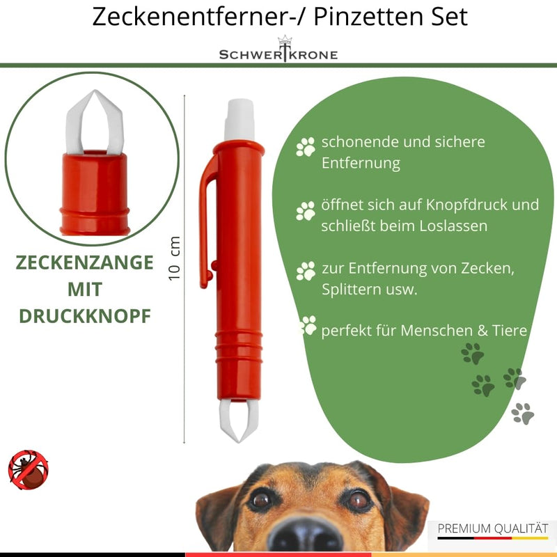 Schwertkrone set of 6 tick tweezers, tick tweezers for dogs, tick card, tick tweezers for cats, tick tweezers for humans, tick tweezers, tick hooks for dogs, tick tweezers tick set of 6 - BeesActive Australia