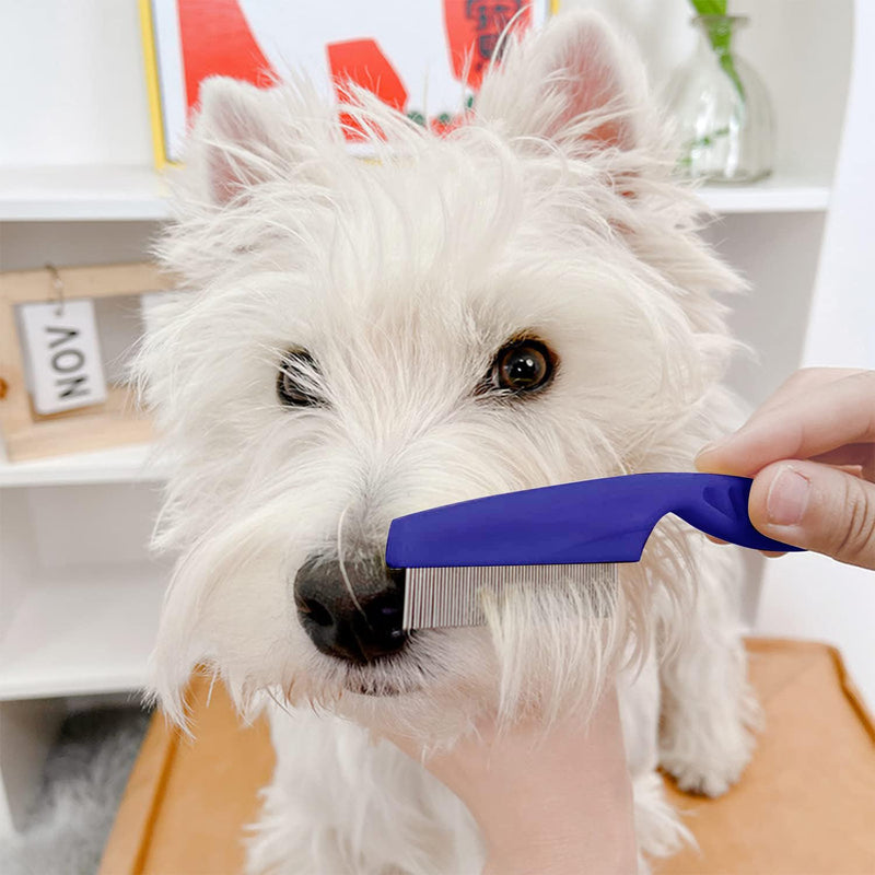 Kopal Flea Combs & Lice Combs for Dogs and Cats, Fine Tooth Combs 3-pc, Blue - BeesActive Australia