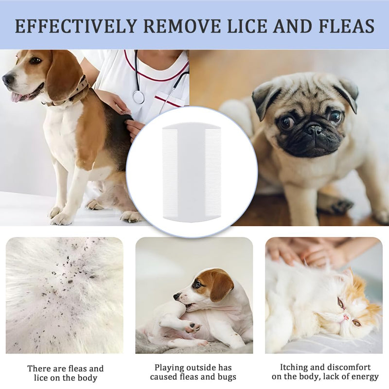 Pack of 6 plastic lice combs, fine-toothed head lice comb, double-sided nit comb, double-sided nit combs, durable and effective against head lice, lice combs, extra fine for cats and dogs - BeesActive Australia