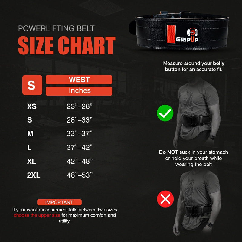 Weight lifting Belt 6mm Thick 100% Leather 4” Back Support Squats Fitness Gym Belt Powerlifting Bodybuilding Deadlifts Heavy Workouts & Cross Strength Training Weightlifting Men Women Black S