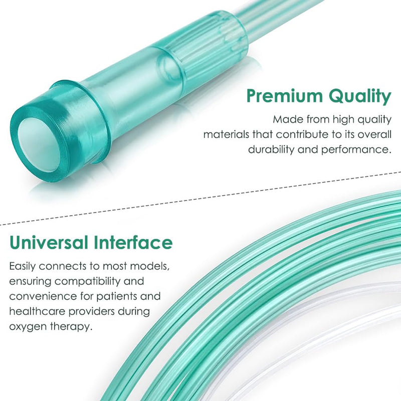 Adult Standard Nasal Cannula –10-Pack Soft Green Oxygen Tubing (7 ft) High Visibility, Kink-Resistant & Lightweight 10Pack-7Ft - BeesActive Australia