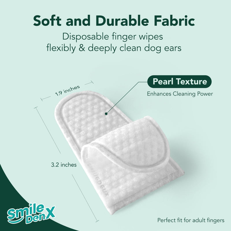Dog Ear Cleaner Finger Wipes - Gently Remove Ear Wax & Debris, Relieve Ear Itching & Inflammation - Soothing Cleansing Deodorizing Ear Care Wipes for Cat and Dog (50 Pcs, Unscented) 50 PCS - BeesActive Australia