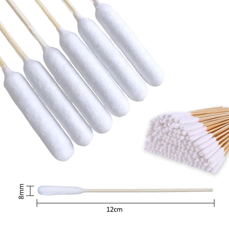 300Pcs Dog Ear Cotton Buds, 12cm Long Cleaning Swabs Dog Ears Cleaner, Stinky Stuff For Dogs And Cats Ears Cleaning, Swab Sticks Remover Itchy, Cotton Buds For Animals Ear Wax Infection Removal