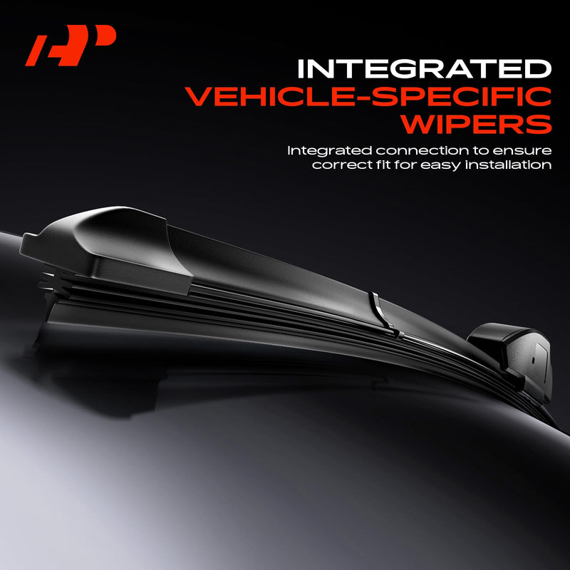 A-Premium 22"+20"+11" Windshield Wiper Blades Compatible with Jeep Compass 2007-2016 & BMW 325i 2001-2005 - Front Rear Wipers Blade Set for Hook/Hook Arm, with Wear Indicator & Towel (Pack of 3) 22"+20"+11" Hook+Hook