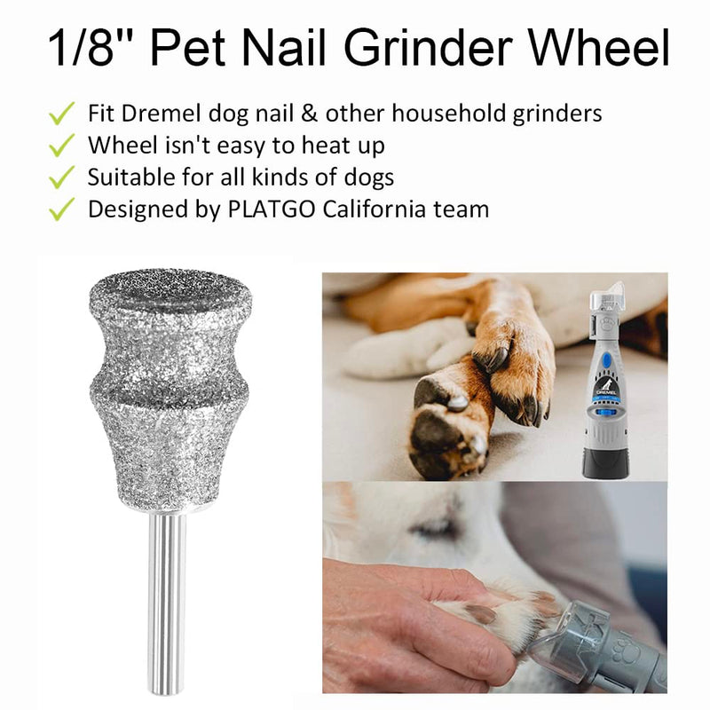 Diamond Dremel Dog Nail Grinder Attachment, Diamond Rotory Bit for Dogs&Pets Nail Care, 1/8'' Pet Nail Grinder Wheel Work with Dremel Sanding Drums for Animals Nail Care & Home Grinder Tools ClassicA 1P-80# - BeesActive Australia