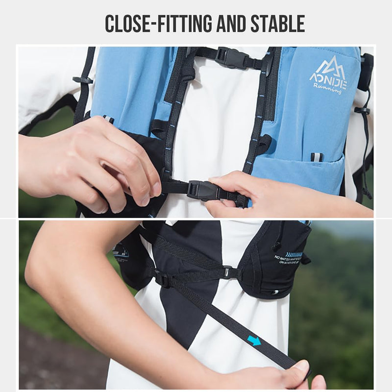 AONIJIE Running Hydration Vest Backpack 5L Marathon Race Cycling Hiking Climbing Trail Running Essentials for Women Men Black - BeesActive Australia