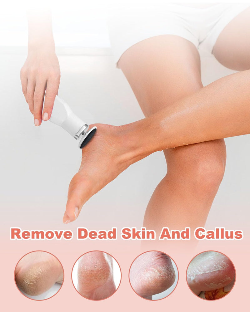 Electric Foot Callus Remover, Dioche 650 RPM Electric Foot File, Adjustable Speed, USB Charging, Removable and Washable, with 60pcs Replacement Sandpaper Disk, for Dead Cracked Hard Skin Calluses - BeesActive Australia