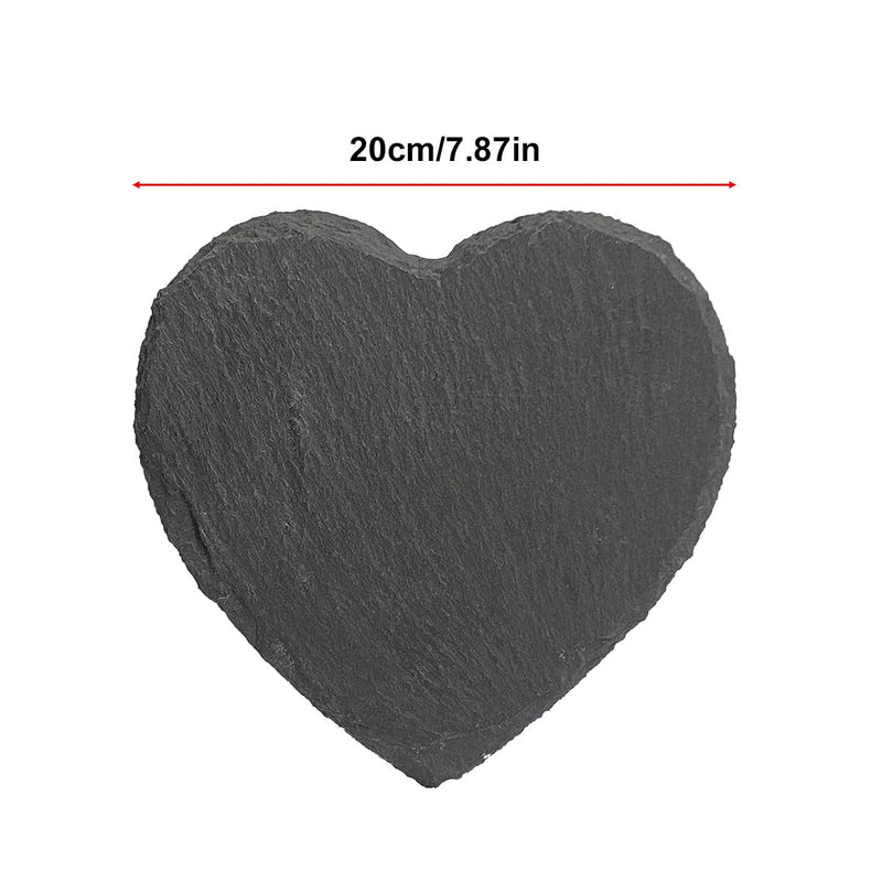 Animal gravestone, slate memorial stone, gravestone dog cat, memorial plaque gravestone, animal memorial stone in heart shape, diameter 20cm (does not support custom patterns) - BeesActive Australia