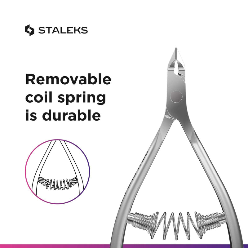 Staleks Pro Cuticle Trimmer - Professional Stainless Steel Cuticle Nipper with Sharp 5mm Blade: Durable Manicure and Pedicure Tool for Nail Care NS-30-5 5 mm blade - BeesActive Australia