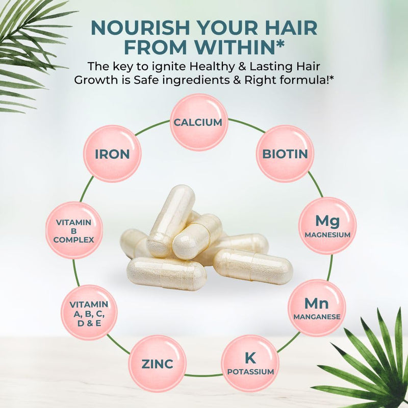 Hair Complex – Biotin & Vitamin B Hair Vitamins for Women & Men – Supports Healthy Hair, Skin & Nails – Hormone-Free, Gluten-Free – Hair Supplement for Women & Men