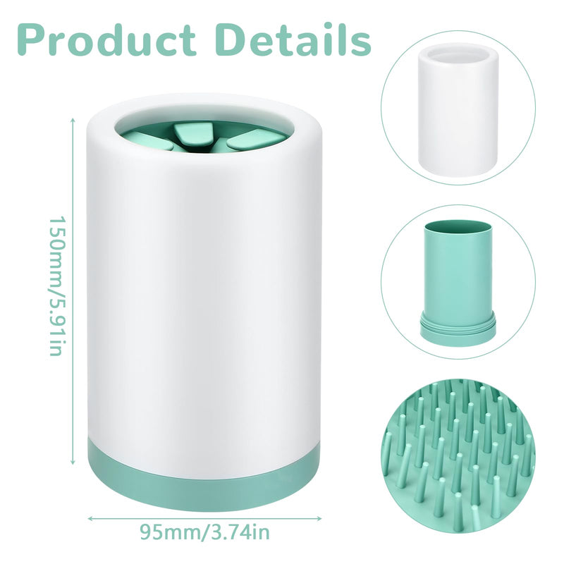 Paw Cleaner for Dogs, Removable Dog Paw Cleaner, Portable Dog Paw Cleaner, Portable Dog Paw Care with Soft Silicone Bristles Works for All Dog Sizes (Green) Green - BeesActive Australia