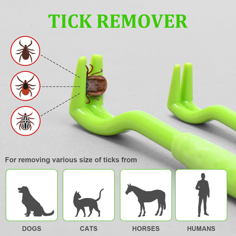 Adiwo tick remover set, set of 6 tick lifters, includes 5 tick hooks and 1 tick tweezers, tick tweezers, tick protection for dogs, cats and humans - BeesActive Australia