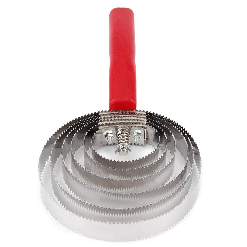 Horse Curry Comb 6 Ring Horse Itching Brush Metal Horse Shedding Comb Stainless Steel Horse Grooming Brushes with Soft Hand Grip - BeesActive Australia