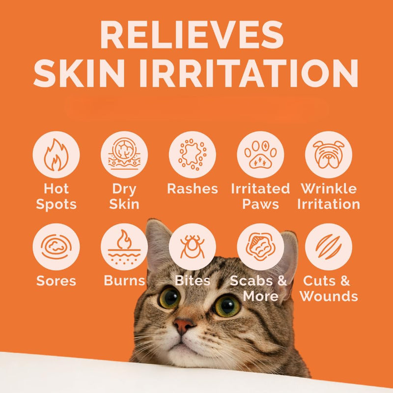 Cat Hot Spot & Itch Relief Spray | Fast-Acting, No-Touch Skin Soothing Spray | Gentle Mist for Sensitive Cats & Kittens | Targets the Source of Irritation | Natural Ingredients & Colloidal Silver