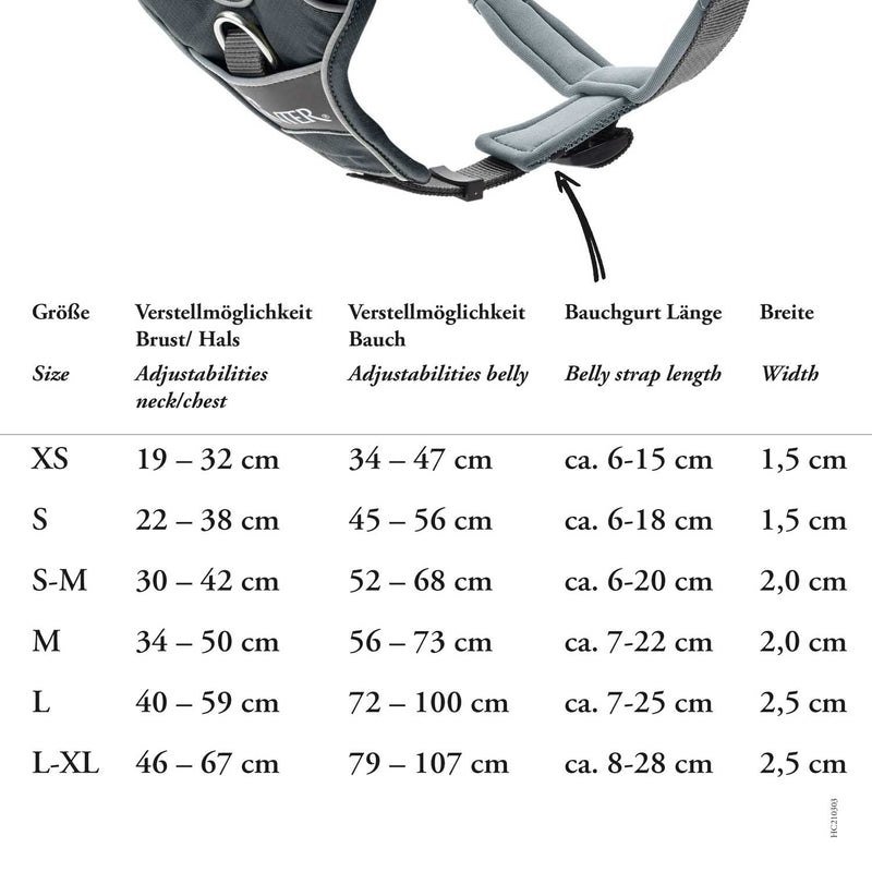 HUNTER dog harness, brown/gray, 56-73 cm 56 - 73 cm