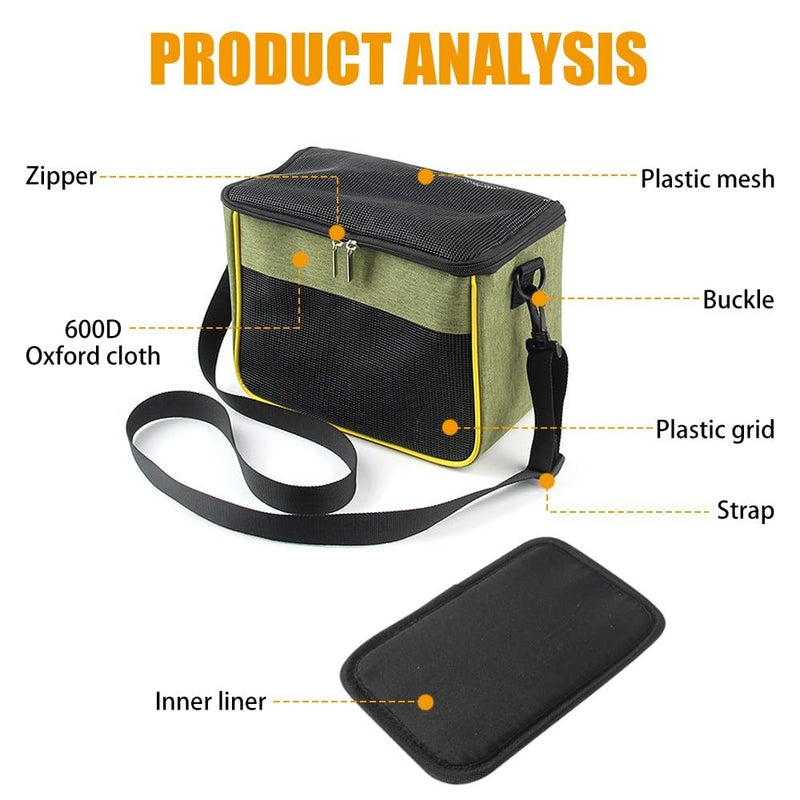 MiOYOOW Hamster Carrying Bag, Breathable Guinea Pig Carrying Bag, Portable Small Animal Travel Cage for Small Animals Hamsters Sugar Gliders Squirrels Gerbils Rabbits Kittens L - BeesActive Australia