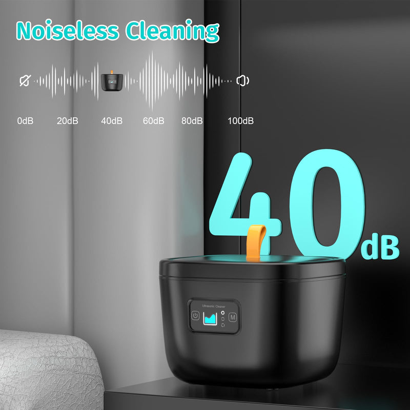 Ultrasonic Cleaner for Retainer, Dentures, Mouth Guard, Aligner, Whitening Trays, 255ML 43kHz Jewelry Cleaner Ultrasonic Machine, Portable Ultrasonic Retainer Cleaner for Home Travel, Ideal Gift - BeesActive Australia