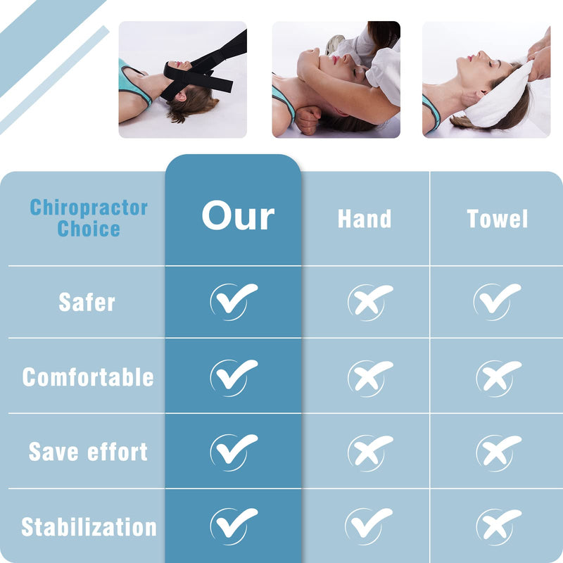 Neck Stretcher Strap, Spine Chiropractic Decompression Tool with Chin Belt. Cervical Neck Traction Device. - BeesActive Australia