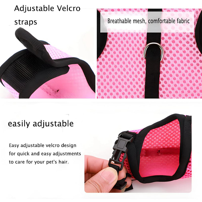 Guinea Pig Harness and Leash Set, Rat Harness and Leash Eescape Proof Walking Training for Small Animal Pets,Pink S Pink S Chest 4.7-6.2",Suitable Guinea Pig ,Rat - BeesActive Australia