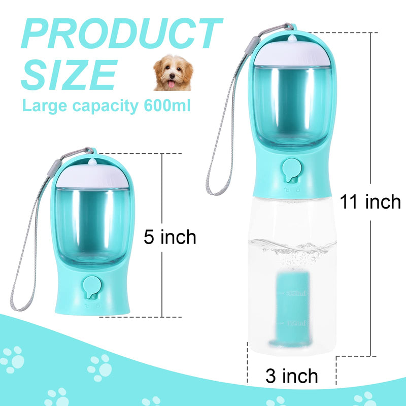 3-in-1 Portable Dog Water Bottle Dispenser,Crate with Food Container, Replaceable Waste Bags,Dog Stuff Accessories Items, Puppy Essentials Necessities,for Walking&Hiking(20oz-Blue) 20oz-blue - BeesActive Australia