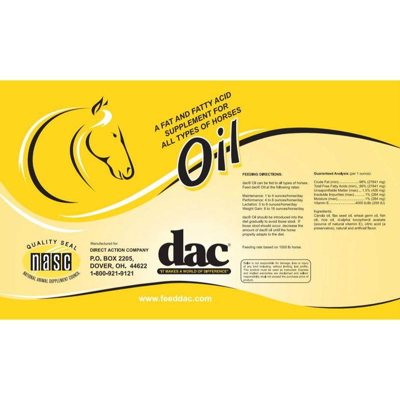 dac Oil Horse Supplement - 7.5 lb - PawsPlanet Australia