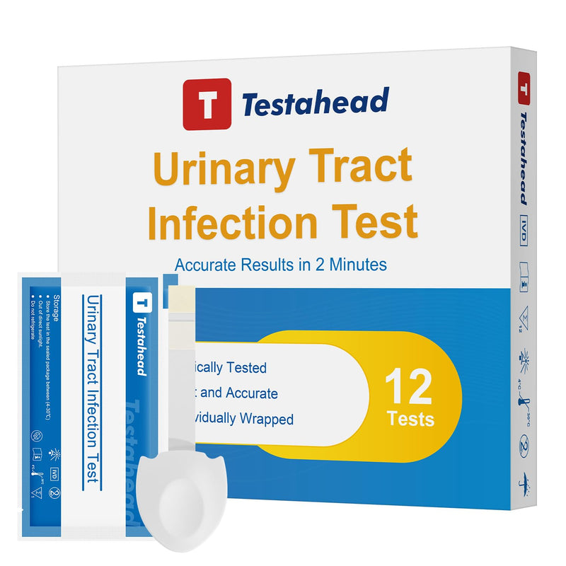 UTI Test Strips for Home Use Detects White Blood Cells and nitrites in Urine 2-Minute Rapid Results Suitable for Women, Men, and Children Urinary Tract Infection Test Strips (12uti) 12uti - BeesActive Australia