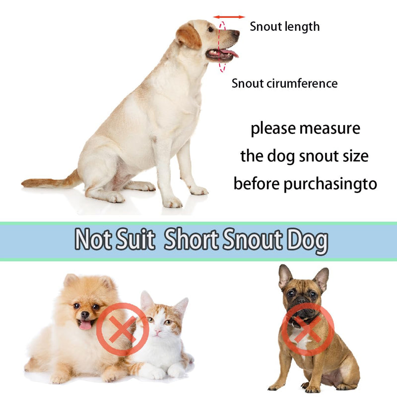 Muzzle Large Dogs, Prevent Eating/Chewing/Biting Dog Muzzle, Breathable Reflective Adjustable Muzzle Medium Dogs（Black-L） L - BeesActive Australia
