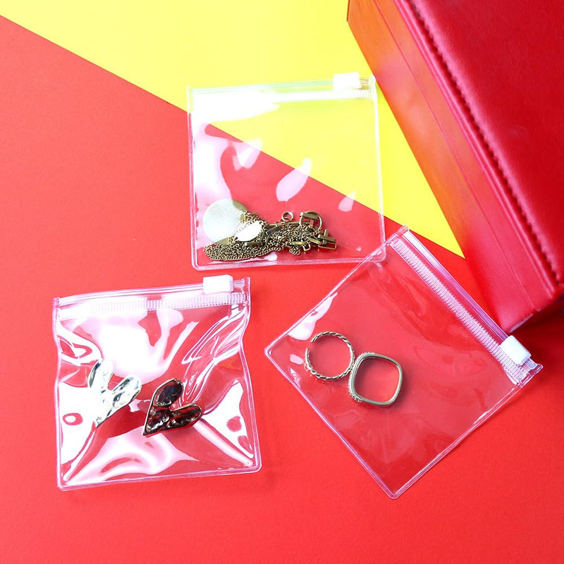 20 Pcs Zippered Pill Pouch Bags, Slide Lock Clear Plastic Mini Bags, BPA-Free for Pills, Vitamins, Supplements, Jewelry, Crafts, Small Objects, Self-Sealing, Reusable, Travel-Friendly (11X16 CM) 11X16 CM