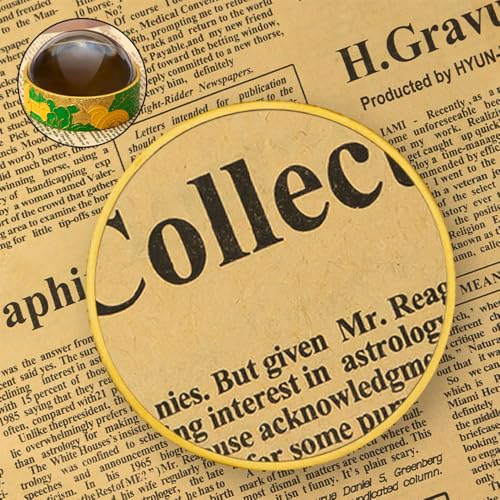 VIudiss 7X Dome/Paperweight Magnifier w/Pouch Table Magnifying Yellow