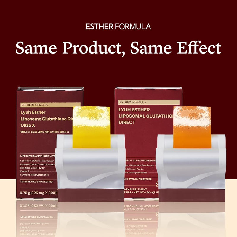 ESTHER FORMULA Liposomal Glutathione Strips (30 ct) - Glutathione Direct | Liposomal Glutathione Supplement with 90% Pure L-Glutathione for Antioxidant & Skin Glow Support, Fast-Absorbing Oral Strips 1