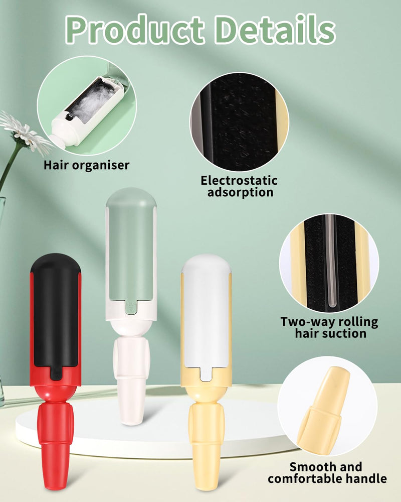 Pack of 3 Pet Hair Remover for Clothes, Pet Hair Stickers, Lint Roller Pet Hair Reusable Pet Hair Remover Brush for Cat Hair Dog Hair, Lint Roller for Clothes Carpet & Sofa - BeesActive Australia