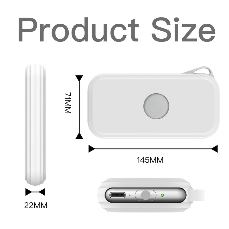 DamonLight Protective case for Apple Vision Pro Battery, Anti-Scratch Silicone Cable-Holder for Power Bank Acceeessoriees (White) White - BeesActive Australia