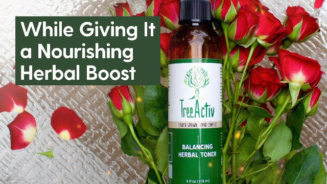 TreeActiv Balancing Herbal Toner | Facial Skin Moisturizer | Witch Hazel | Rose Water | Clary Sage | Tea Tree | Natural Astringent | Alcohol-Free | Reduce Oily Face Acne | Men, Women, Teens | 4 fl oz